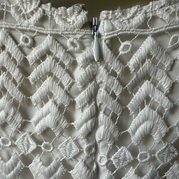 SHOSHANNA Anthropologie Laguna Lace Handkerchief Dress Asymmetrical Drop Waist 2 - Picture 6 of 7